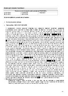 Dokument 'Kontrolující: Antonín Chocholouš' se seznamem kontrolních spisů (25851/2025, 47623/2024, 77302/2024, 92973/2024, 92974/2024). Obsahuje kontrolní zjiš…