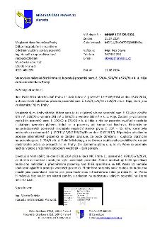 Úřední dopis Městské části Praha 11 ze dne 12.08.2024 (č. j. MCP11/24/047953/OUR/Sky) adresovaný Magistrátu hl. m. Prahy. Předmětem je stanovisko MČ Praha 11 k…