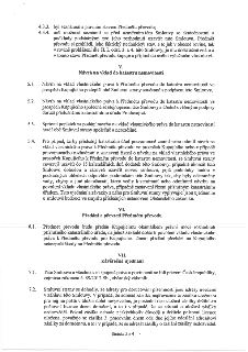 Textová část kupní smlouvy (strana 3 ze 4), obsahující body 4.3.3 až 7.2. Témata: potvrzení o seznámení se stavem převáděné nemovitosti, postup při podání návr…