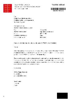 Vnitřní sdělení Magistrátu hlavního města Prahy, Odbor ochrany prostředí, ze dne 24.09.2024. Předmět: Stanovisko k úplatnému převodu pozemku parc. č. 2794/300…
