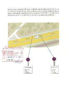 Odbor životního prostředí ÚMČ Praha 14 žádá o stanovení 2x B28 a 1x E8c, 1x E8a s 2x E13 s textem „Kácení stromu od 12.10.2026 do 15.10.2026“ na ulici Chlumeck…
