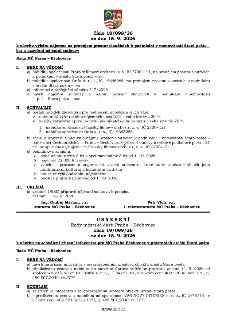 Dokument Rady MČ Praha - Běchovice, číslo 18/099/26 ze dne 15. 9. 2026 k návrhu výběru nájemce na pronájem prostor sloužících k podnikání v nemovitosti Stará p…