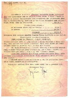 Úřední dokument Magistrátu hlavního města Prahy ze dne 6. prosince 1938, č. stav. 31.604 - 1 - 38. Pan Antonín Havel předložil plán nově vystavěného domu na po…