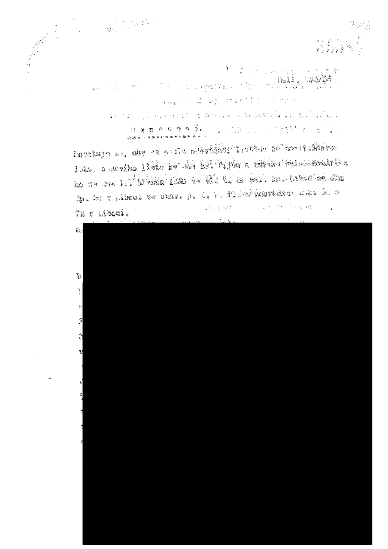 Úřední dokument (oznámení), text obsahuje: 'Povoluje se, aby se podle odůvodnění... 1/20, odvolho... v Liboci.' Dokument je z velké části nečitelný kvůli nízké kvalitě tisku a velké černé ploše zakrývající spodní část textu.