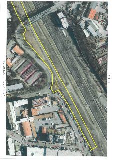 Ortofotomapa území v lokalitě Vršovice, Strašnice. V mapě je žlutou barvou zvýrazněna parcela č. 2503/72. V obrázku jsou dále patrná čísla dalších parcel (např…