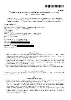 Stejnopis č. MHMPXP43PRLC. Veřejnoprávní smlouva o poskytnutí účelové dotace – grantu č. DOT/64/02/004712/2016. Uzavřená mezi Hlavním městem Praha (zastoupenou…