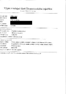Výpis z veřejné části Živnostenského rejstříku (Platnost k 28.03.2012 10:17:40).
Jméno a příjmení: Milan Antoš
Státní občanství: Česká republika
Identifikační…