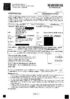 OBJEDNÁVKA č. CES: OBJ/35/03/011515/2021, Stejnopis č. 2, Datum vystavení: 4. 5. 2021, číslo VZ (kontrolní/systémové): K92545615914. 

Objednatel: Hlavní město…
