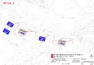 Situační nákres úpravy dopravního značení (DETAIL 3) na ulici Čimická v Praze. Dokument obsahuje plánované změny dopravního značení (odstranění a úpravy značek…