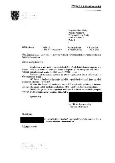 Příloha č. 1 k důvodové zprávě. Adresát: Magistrát hl.m. Prahy, Adriana Krnáčová, Primátorka hl. m. Prahy, Mariánské nám. 2, Praha 1. Datum: 29. 6. 2017. Číslo…