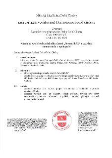 Usnesení Zastupitelstva městské části Praha-Dolní Chabry č. 209/26/ZMČ ze dne 24. 06. 2026. Předmět: Návrh na vytvoření společného území „Severní kříž“ a uzavř…