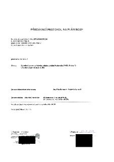 PŘEDÁVACÍ PROTOKOL NA PLÁN BOZP. Na základě objednávky č. OBJ/35/03/009943/2020. HLAVNÍ MĚSTO PRAHA, MAGISTRÁT HLAVNÍHO MĚSTA PRAHY, Odbor hospodaření s majetk…